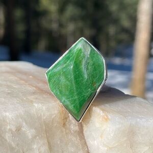 Dollybird Gemstone Italian Jade statement ring